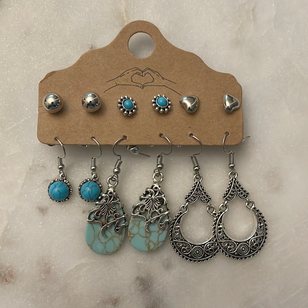 Boho Earring Set, 6 pair!
